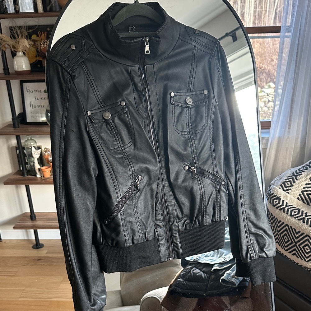 Black Faux Leather Jacket
